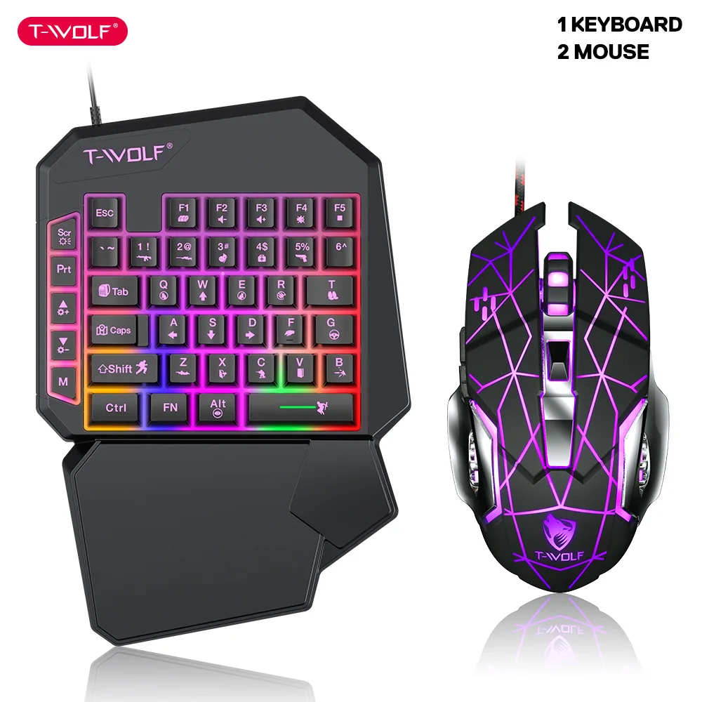 Gaming Hand Accessories - T-WOLF TF900 jednoręczny zestaw tronów klawiatury