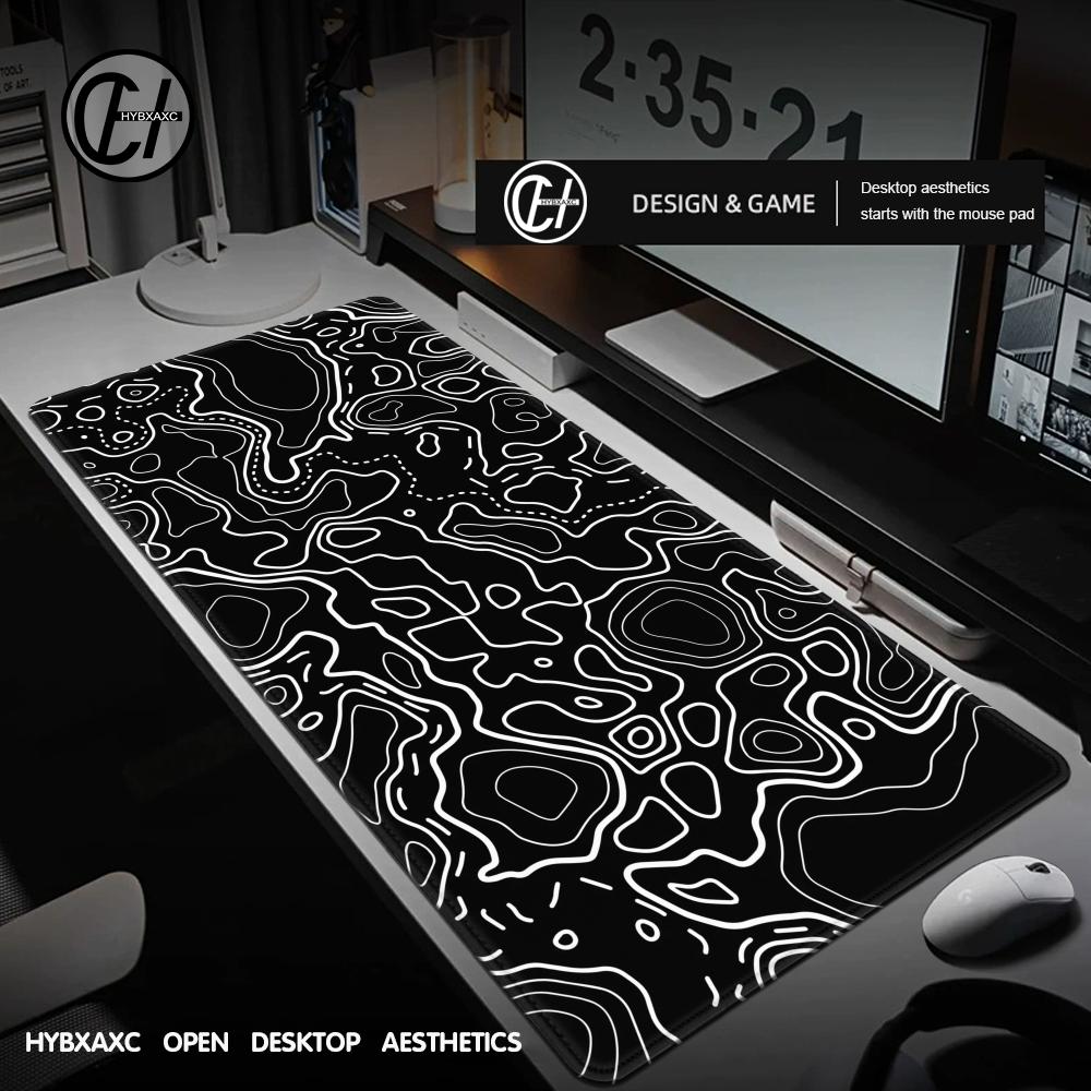 Gaming Accessories White - Podkładka pod mysz z mapą topograficzną