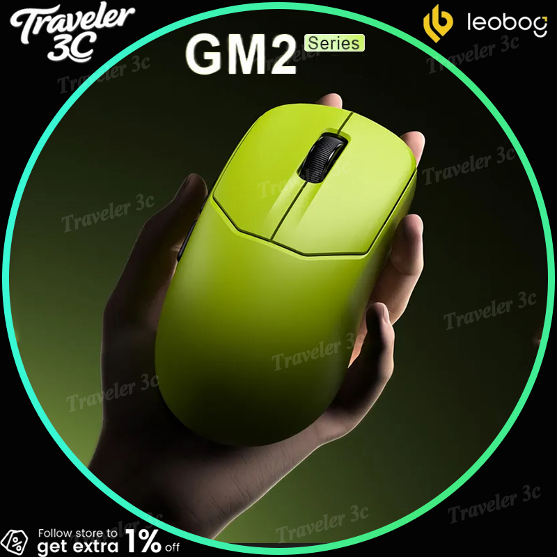 Gaming Hand Accessories - Mysz bezprzewodowa Leobog GM2 Tri-modal, ergonomiczna,