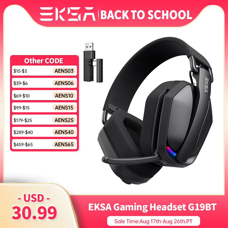 Venom Gaming Accessories - Bezprzewodowe słuchawki gamingowe EKSA G19BT 2.4GHz