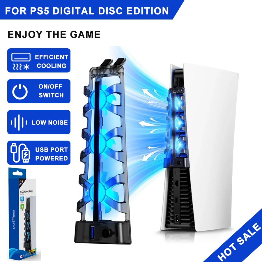 Gaming Accessories Playstation - Wentylator chłodzący z oświetleniem LED do