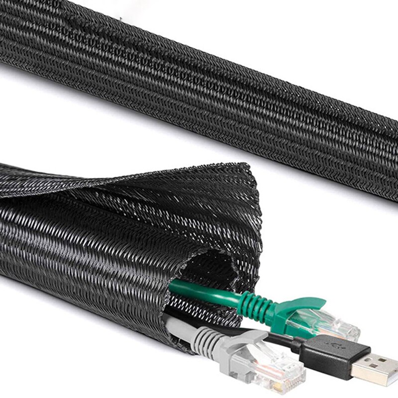 Cable Sleeve Braided - 3M Czarny izolowany rękaw oplotowy 19