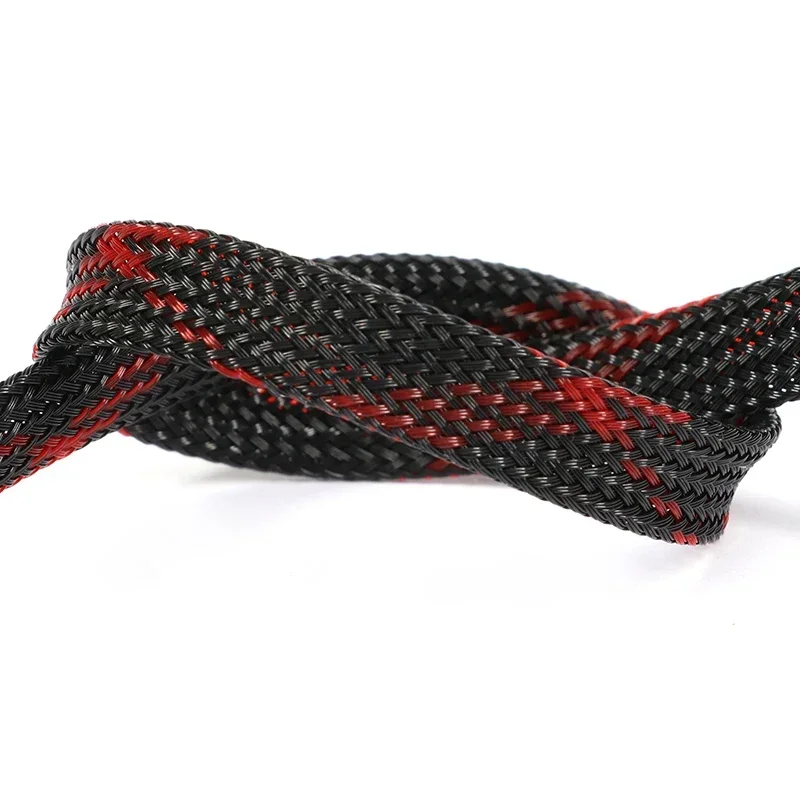 1 ~ 50 m czarno-czerwony krzyż – Cable Sleeve Braided recenzja i cena