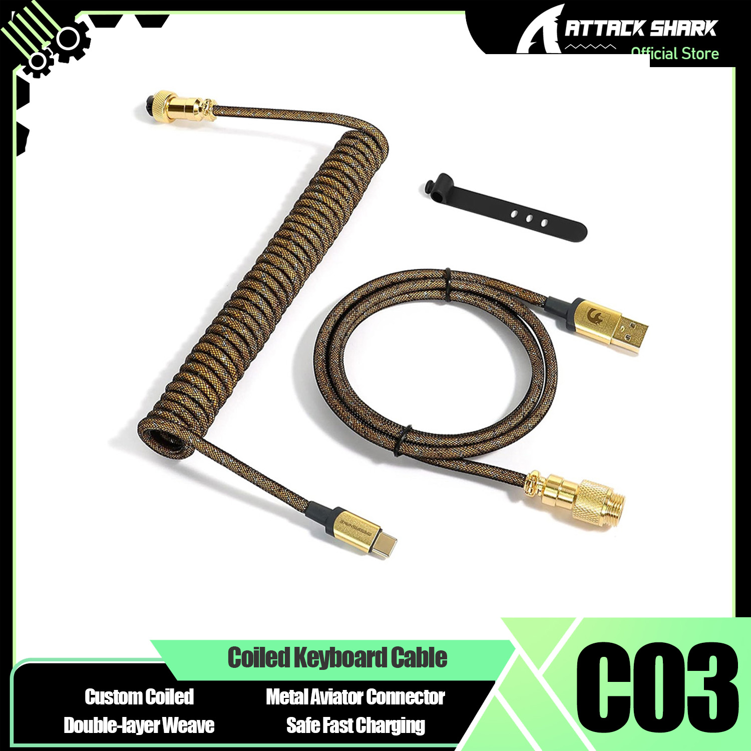 ATTACK SHARK * MAMBASNAKE C03  – Cable Sleeve Braided recenzja i cena