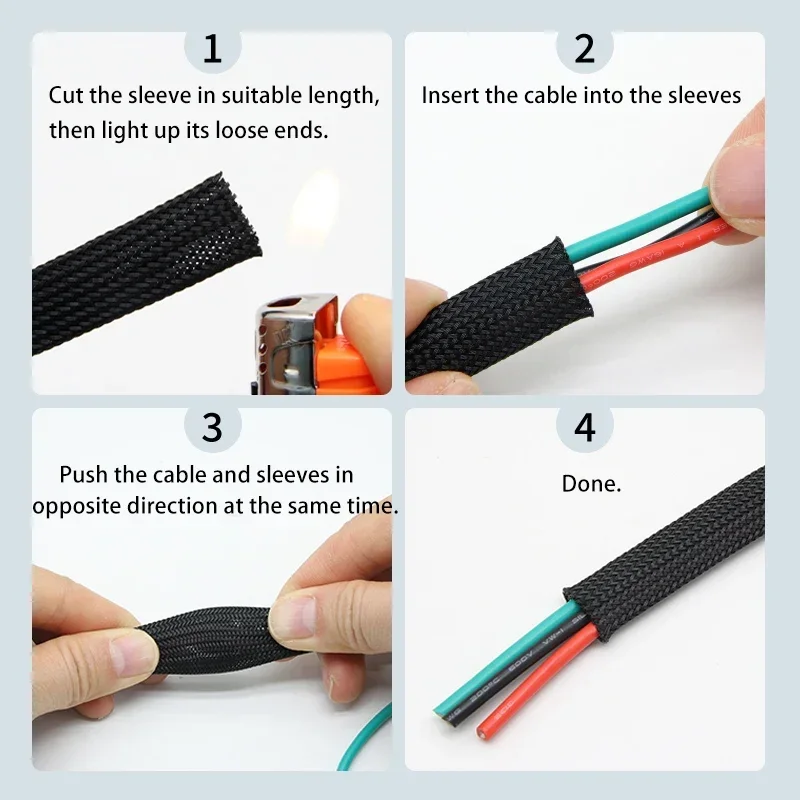 1 ~ 50 m żółta oplot PET 2/4/6 – Cable Sleeve Braided recenzja i cena